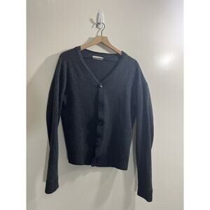 Everlane Wool Academia Button Up Cardigan L Minimal Quiet Luxury Grunge Preppy